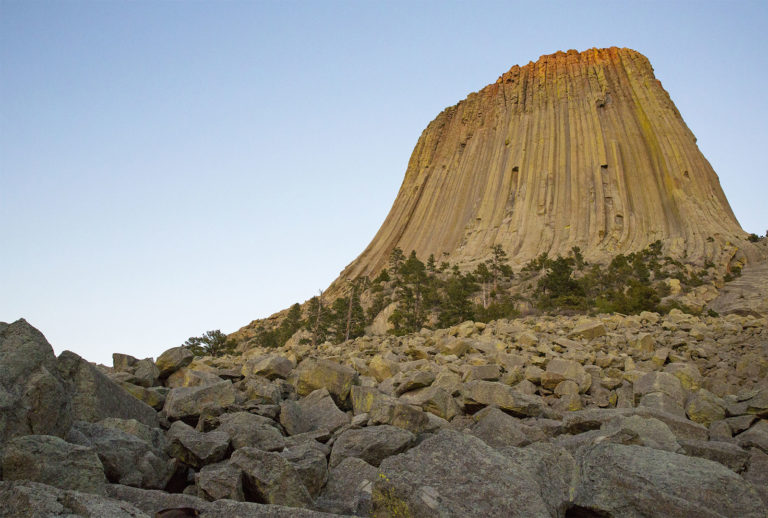 View of Devil's Tower in Wyoming