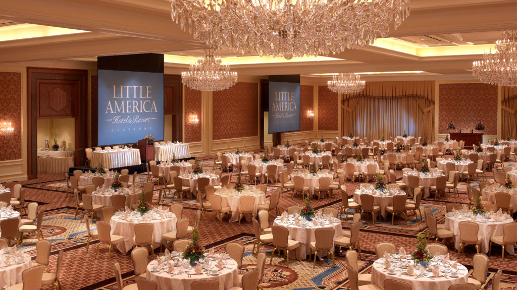 The Grand Ballroom at the Little America Hotel in Cheyenne, WY.