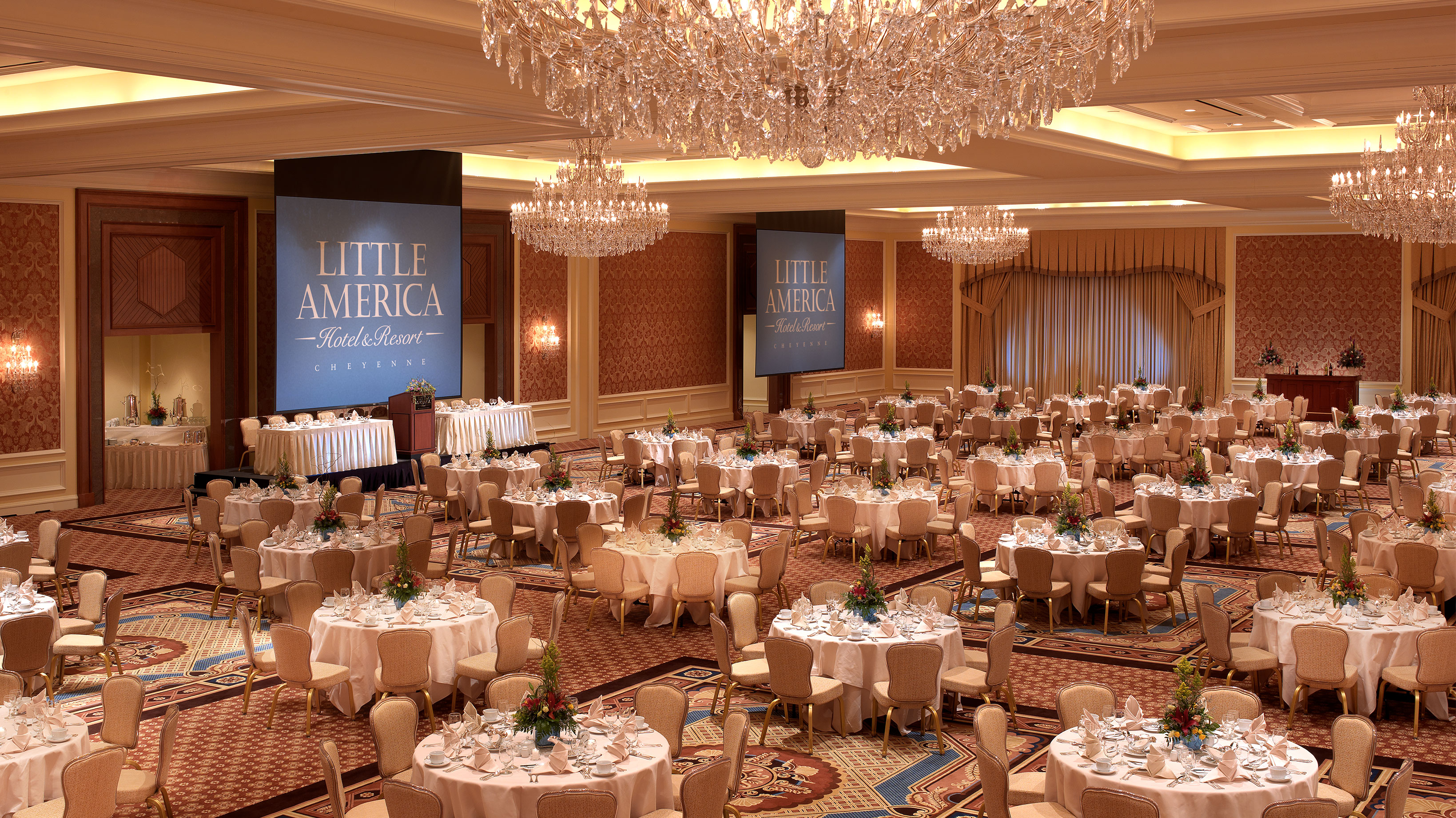 The Grand Ballroom at the Little America Hotel in Cheyenne, WY.