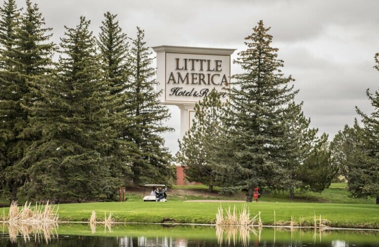 Little America hotel and resort sign