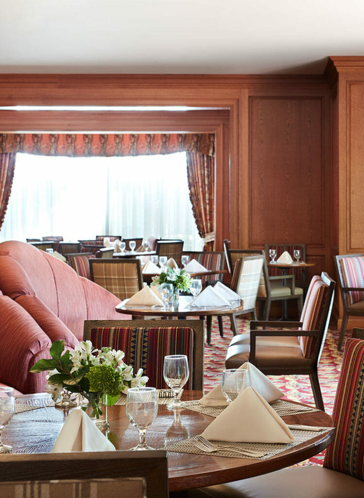Dining area at Hathaway's Restaurant at Little America in Cheyenne, Wyoming