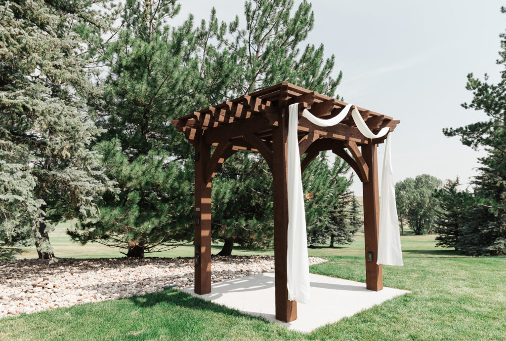 Arch used for outdoor weddings at Little America Cheyenne.