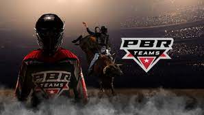 picture of a bull rider with the PBR logo